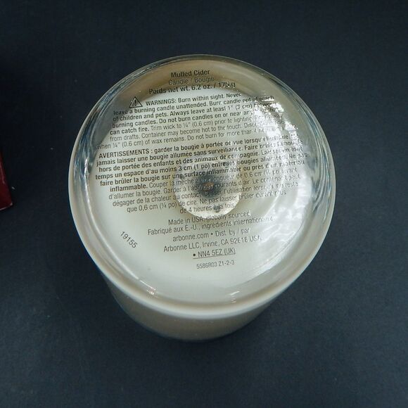 Arbonne Mulled Cider Candle 6.2oz Glass Container NIB - Picture 5 of 6